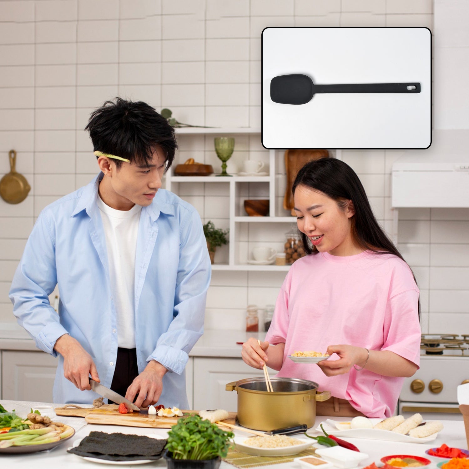 5372 SILICON NON-STICK HEAT RESISTANT KITCHEN SPOON HYGIENIC SOLID COATING COOKWARE KITCHEN TOOLS DeoDap 5372 SILICON NON-STICK HEAT RESISTANT KITCHEN SPOON HYGIENIC SOLID COATING COOKWARE KITCHEN TOOLS DeoDap